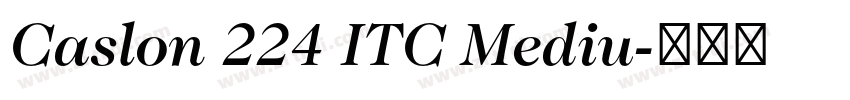 Caslon 224 ITC Mediu字体转换